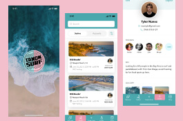 App for TANDM Surf, an app that connect surfers
